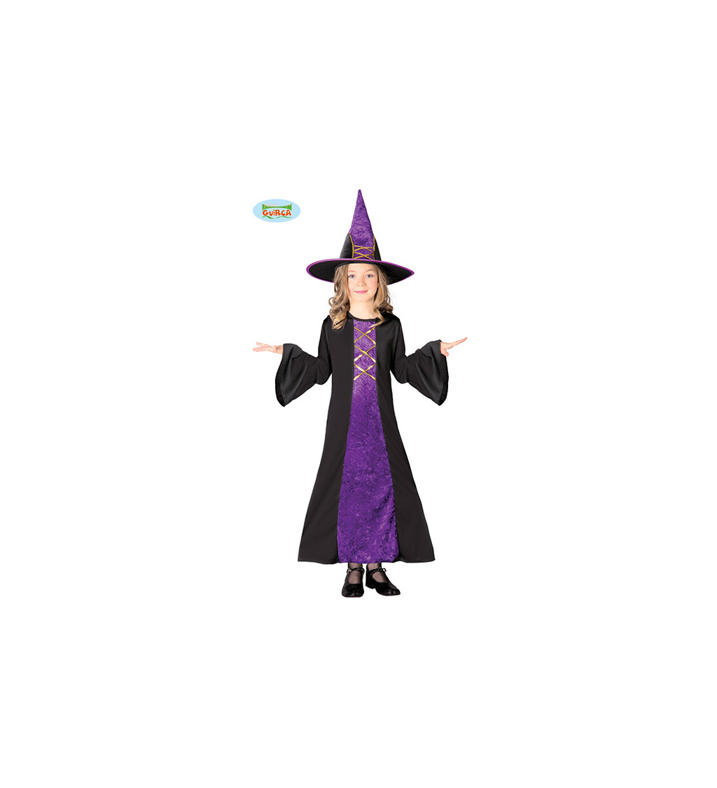 Malá čarodějka fialová - dětský kostým