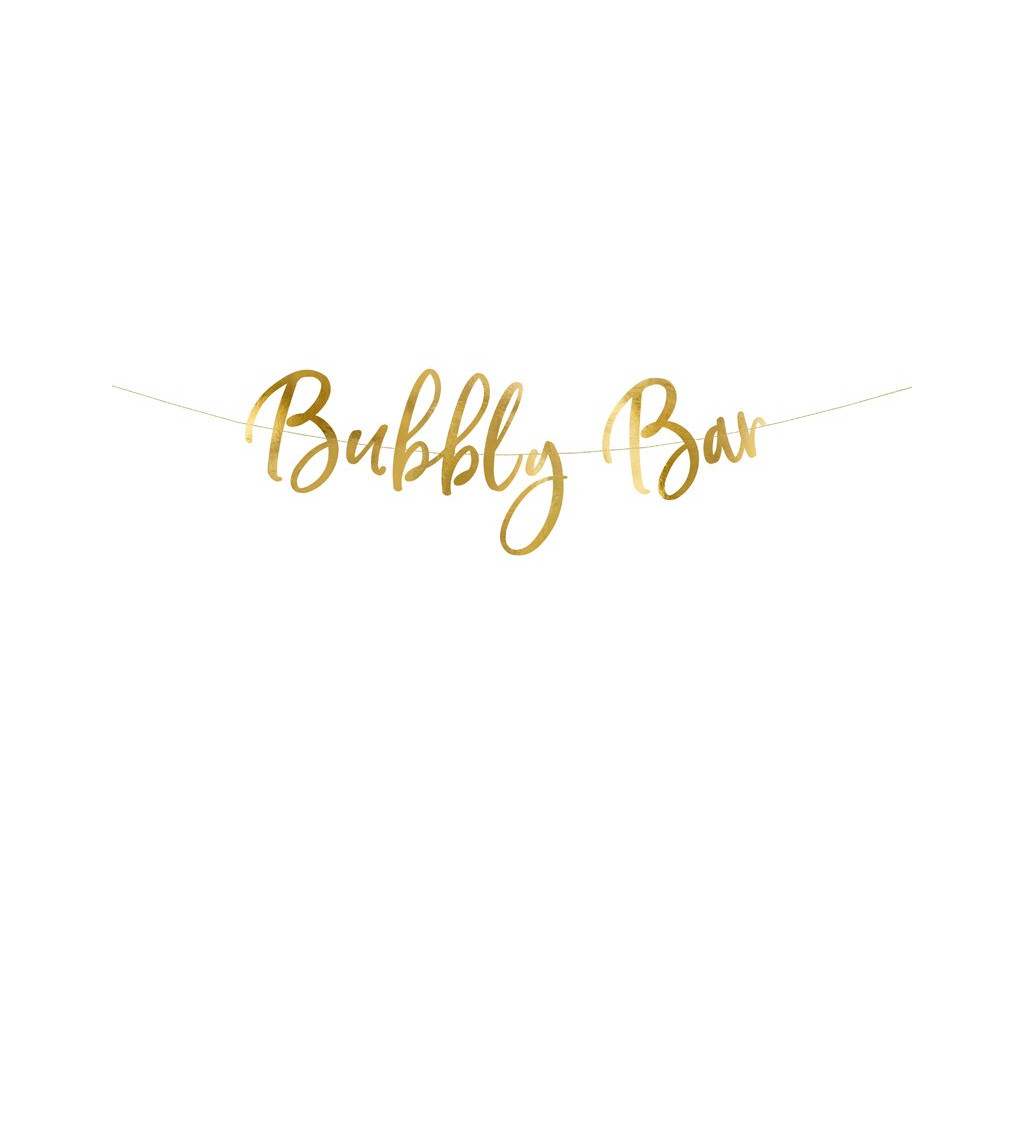 Bubbly bar zlatá girlanda