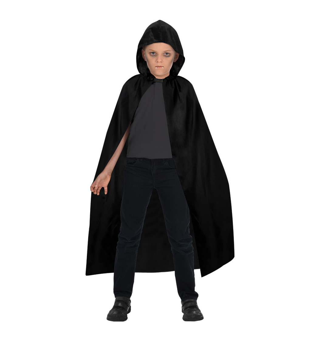Dětský plášť v černé barvě