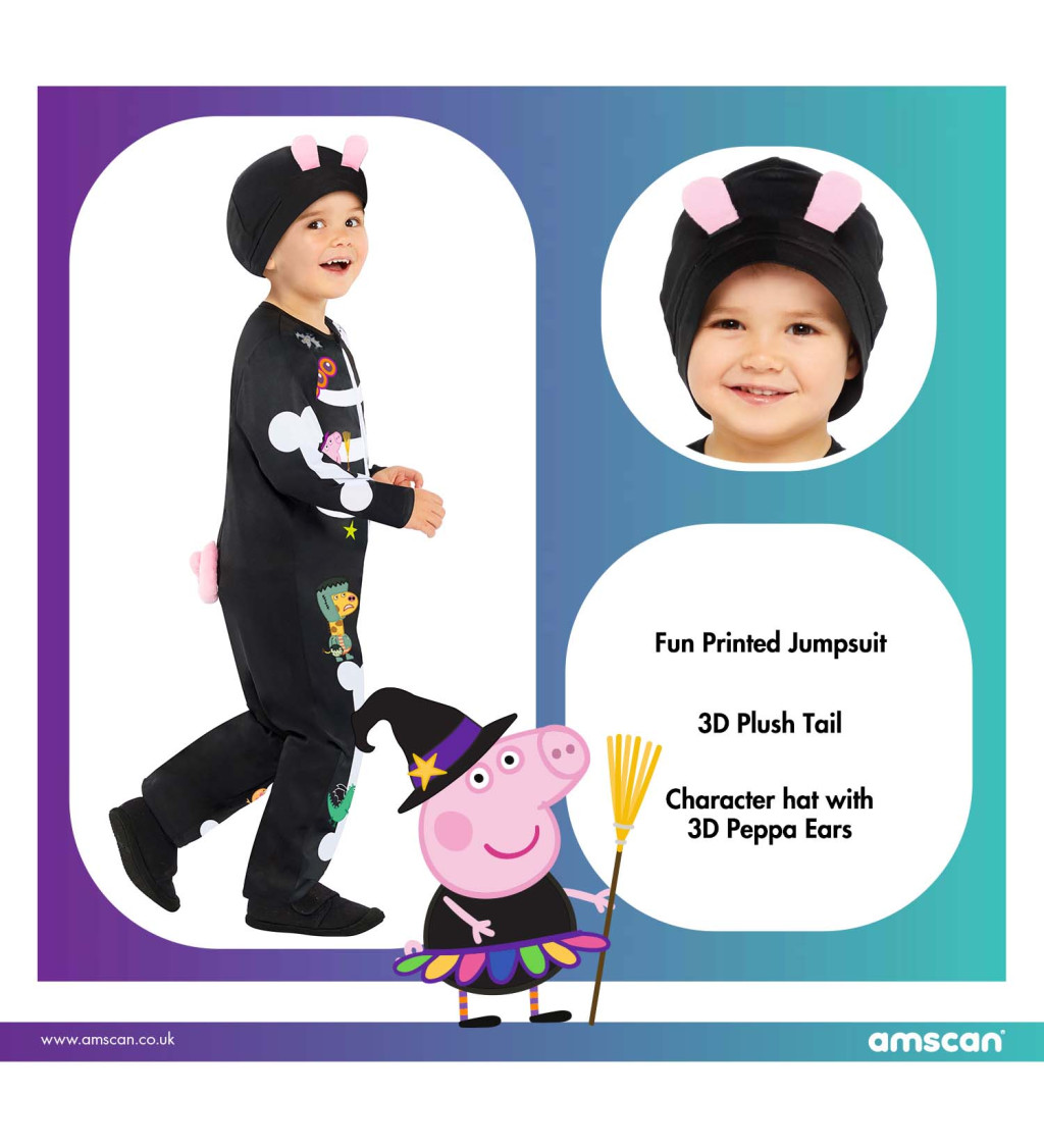 Peppa Pig kostlivec dětský kostým
