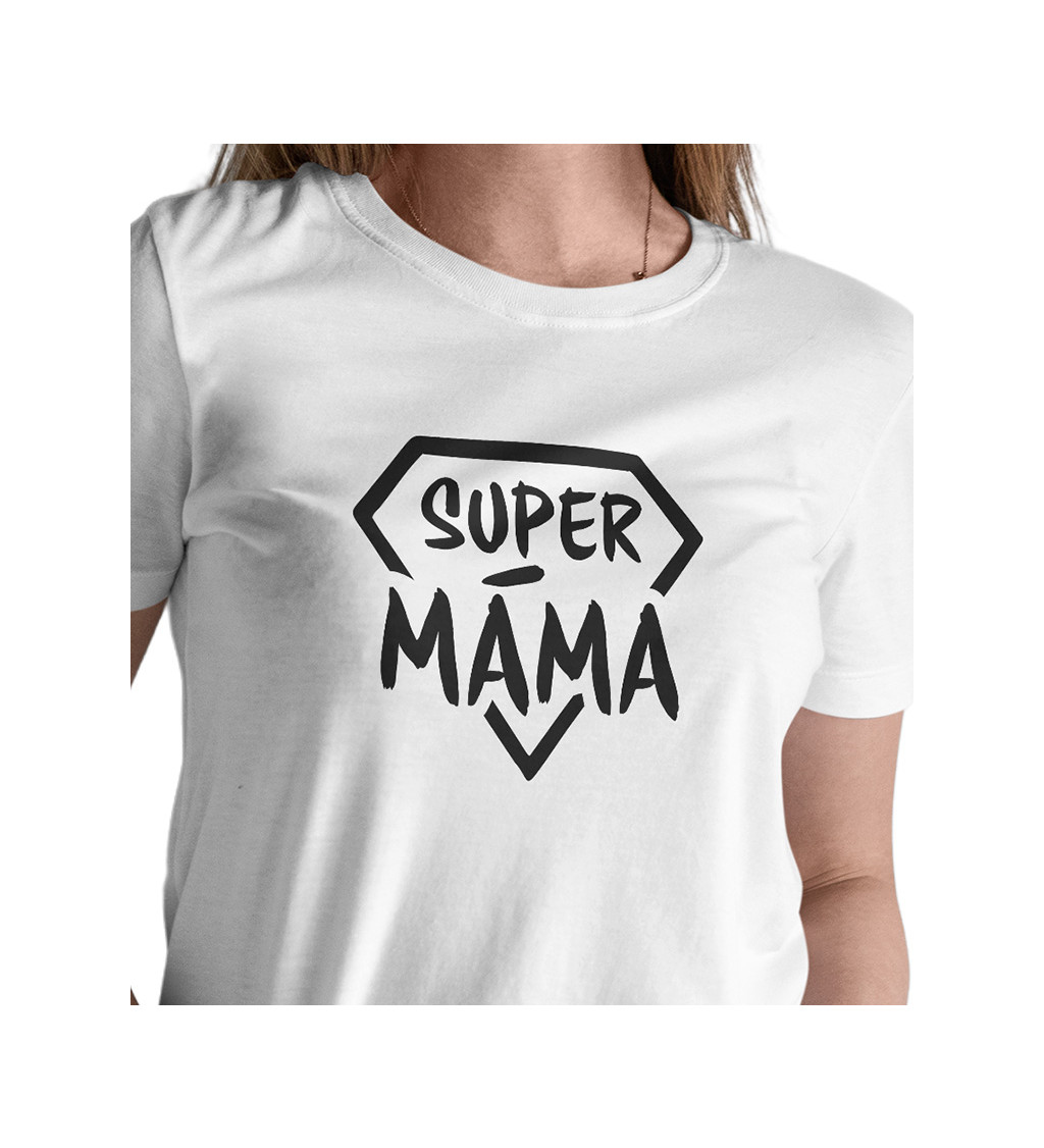 Dámské tričko bílé Super máma