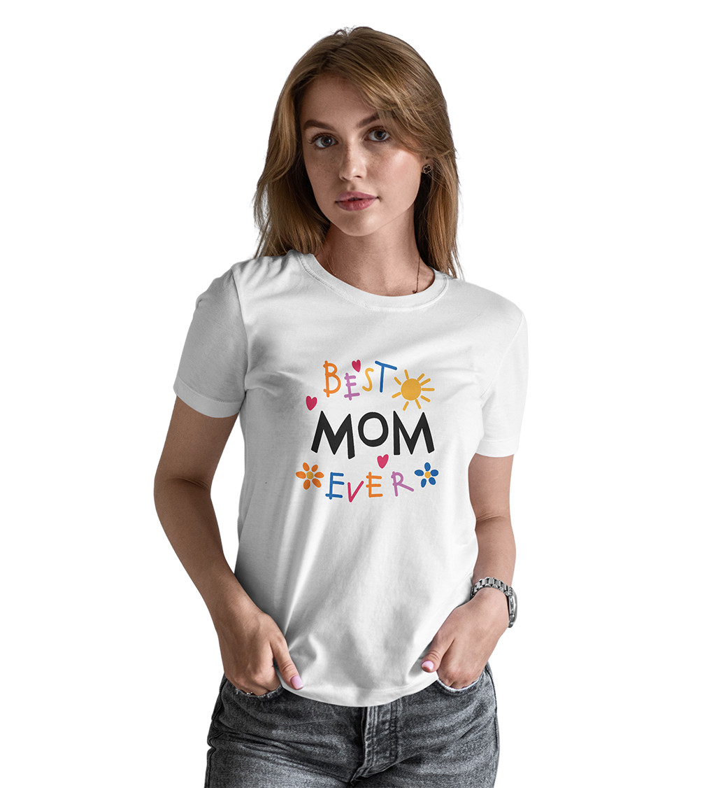 Dámské tričko bílé Best mom ever