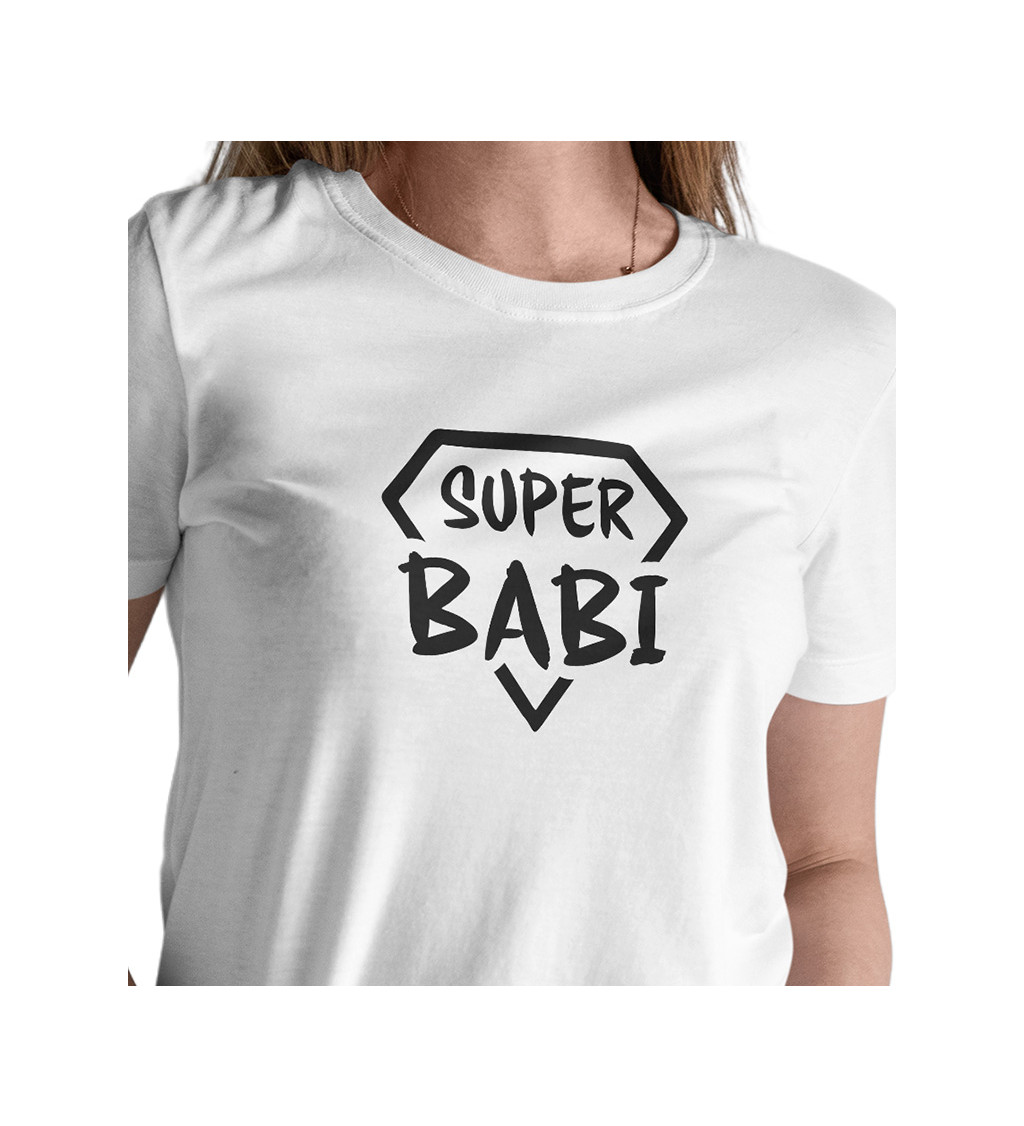 Dámské tričko bílé Super babi