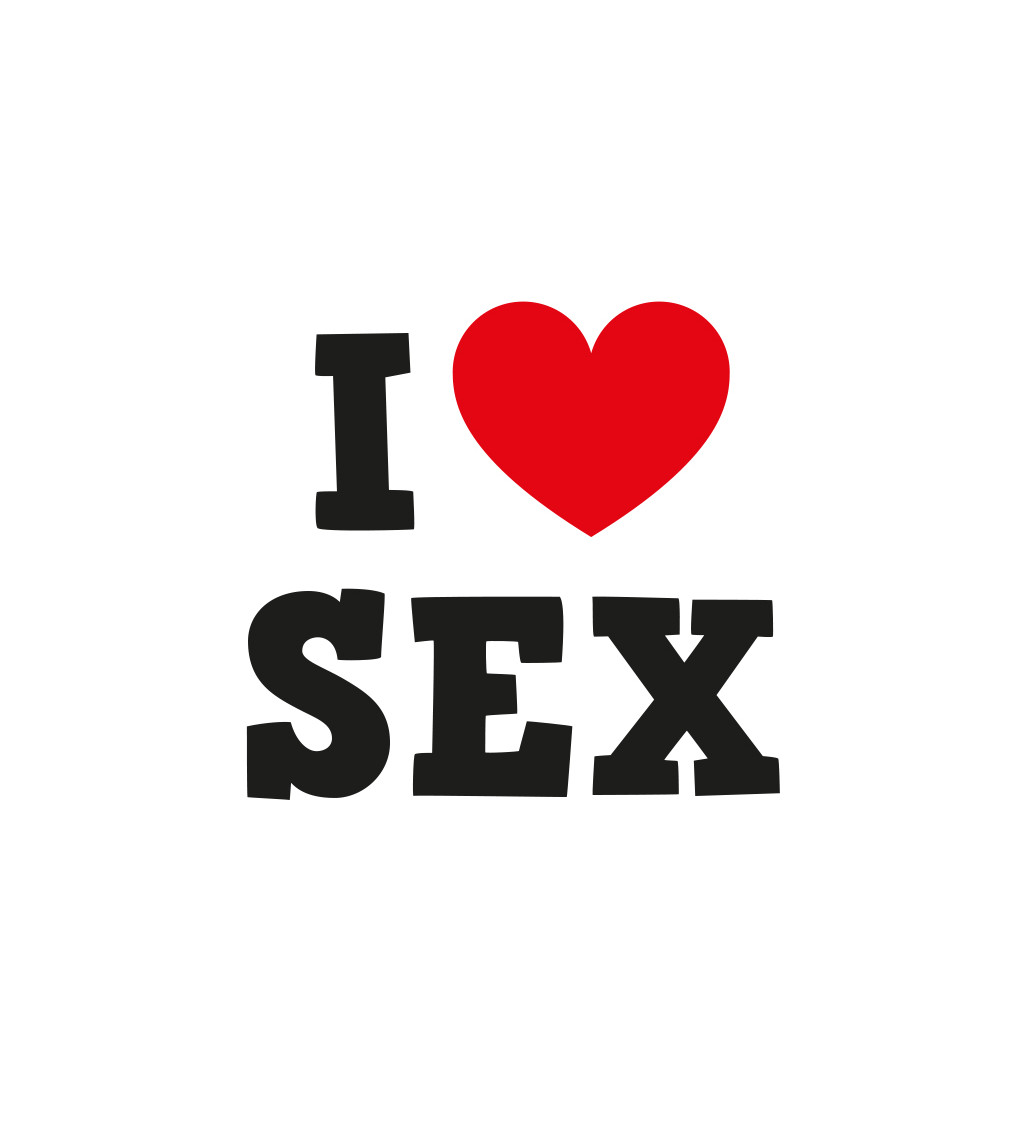 Pánské triko bílé I love sex