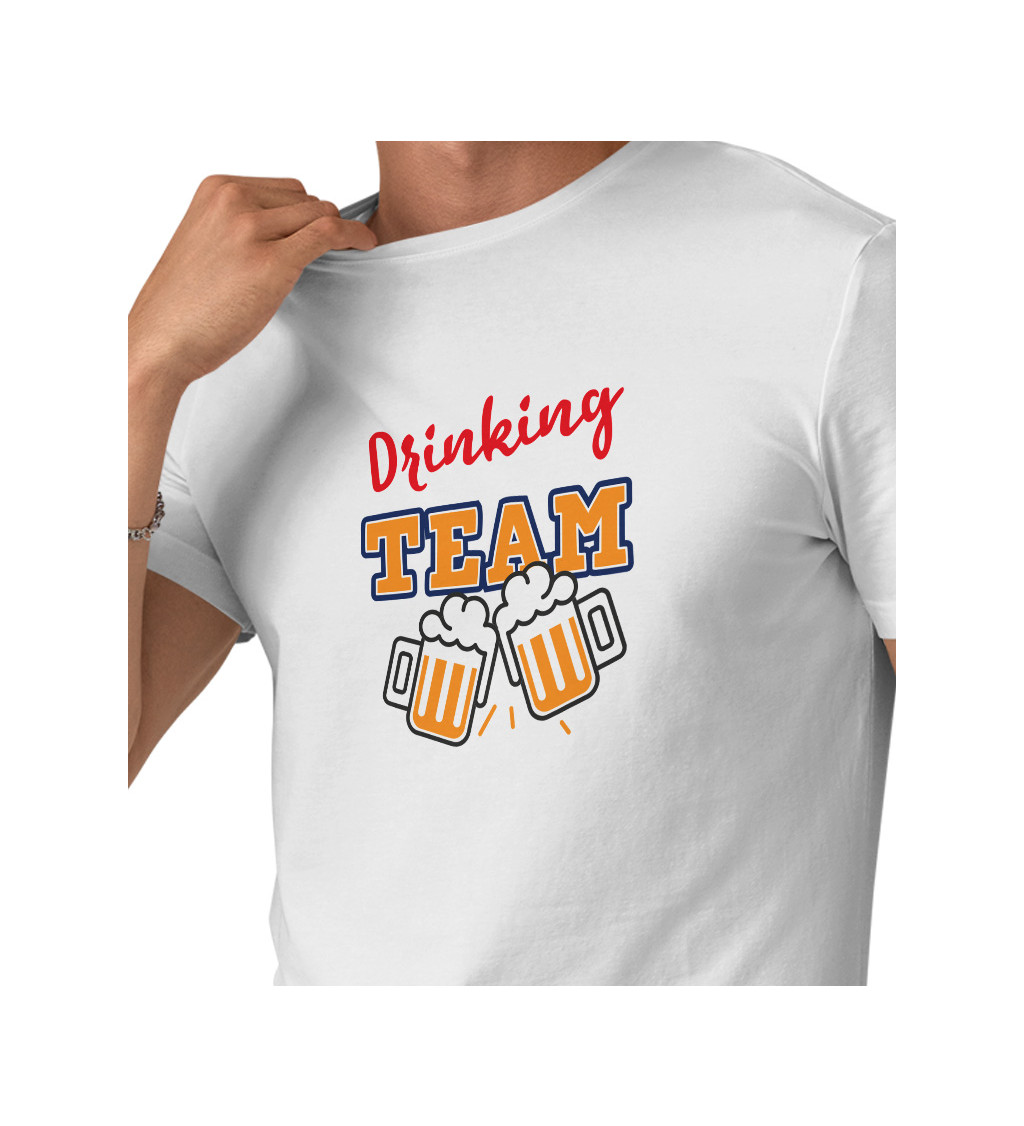 Pánské tričko bílé Drinking team