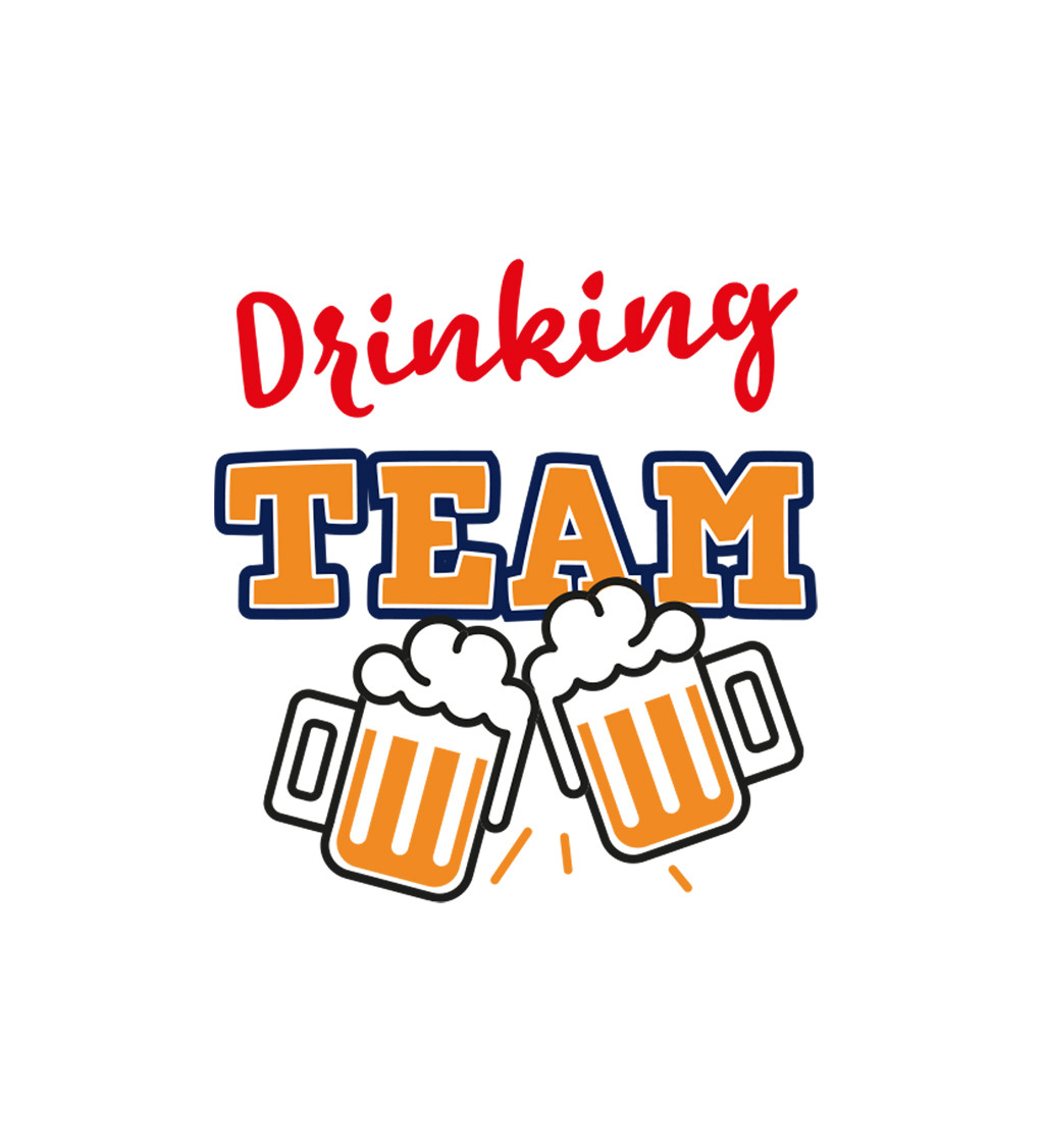 Pánské tričko bílé Drinking team