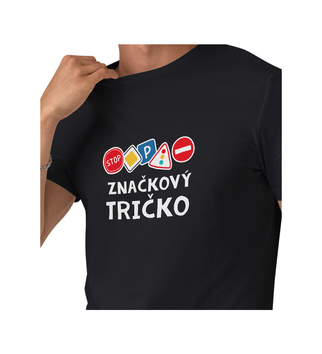 Pánské triko černé Značkový tričko