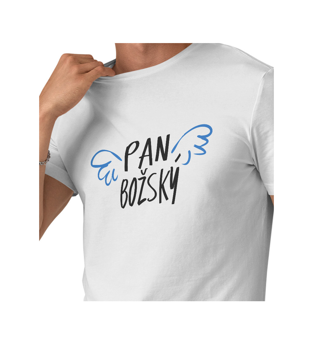Pánské tričko bílé Pan božský, křídla