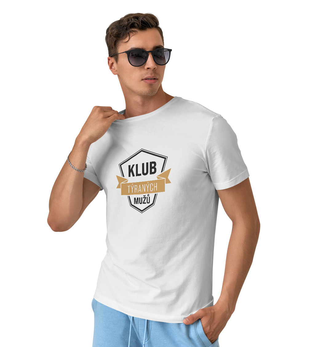 Pánské tričko bílé Klub týraných mužů