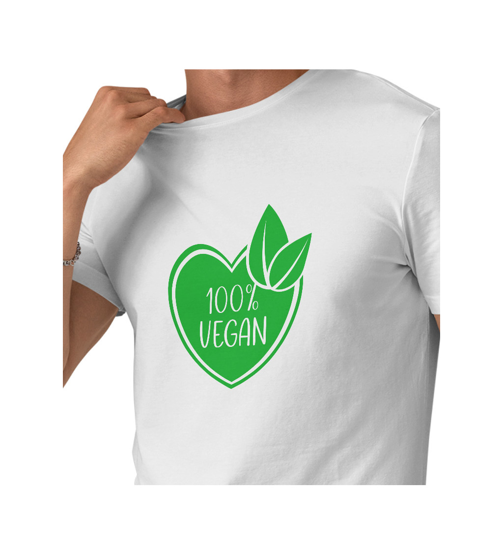 Pánské tričko bílé 100% vegan