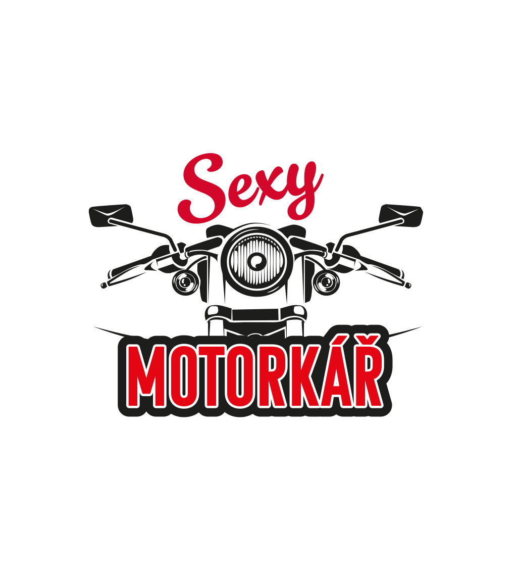 Pánské tričko bílé Sexy motorkář