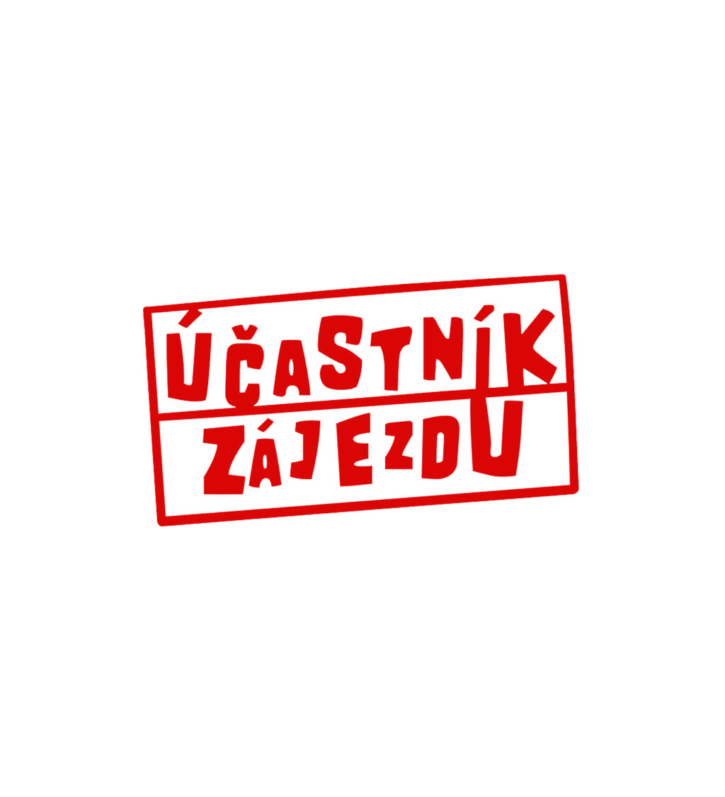 Pánské tričko bílé Účastník zájezdu