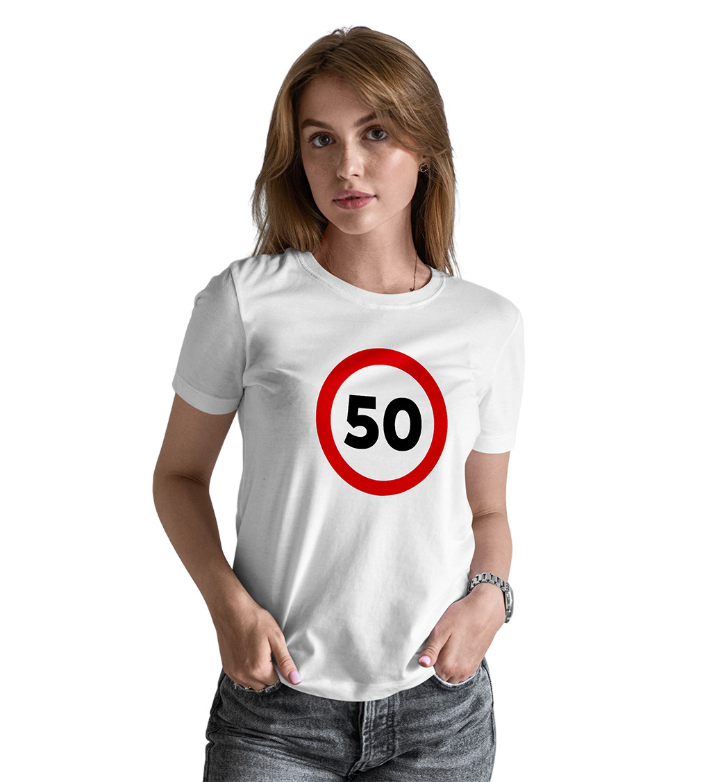 Dámské triko bílé číslo 50