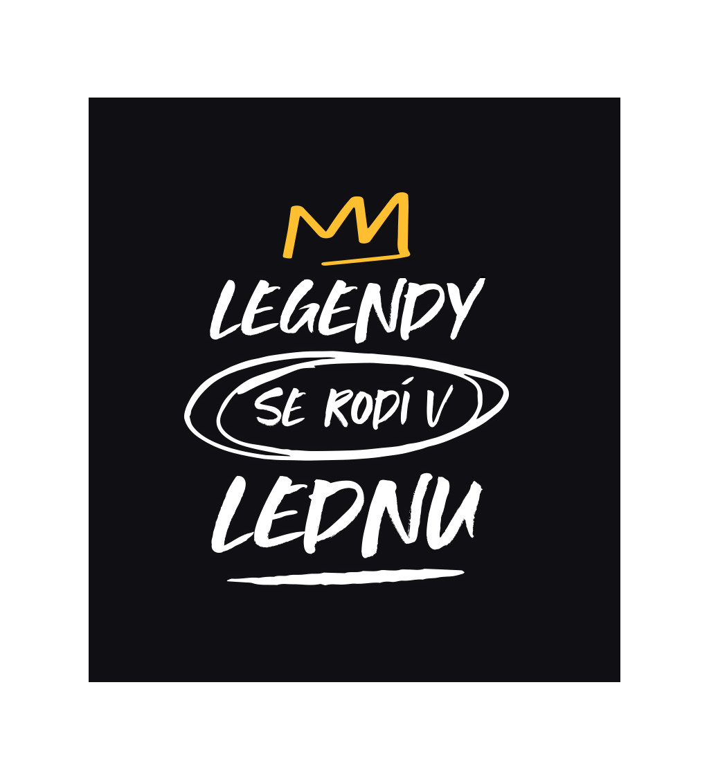 Pánské tričko černé Legendy se rodí v lednu