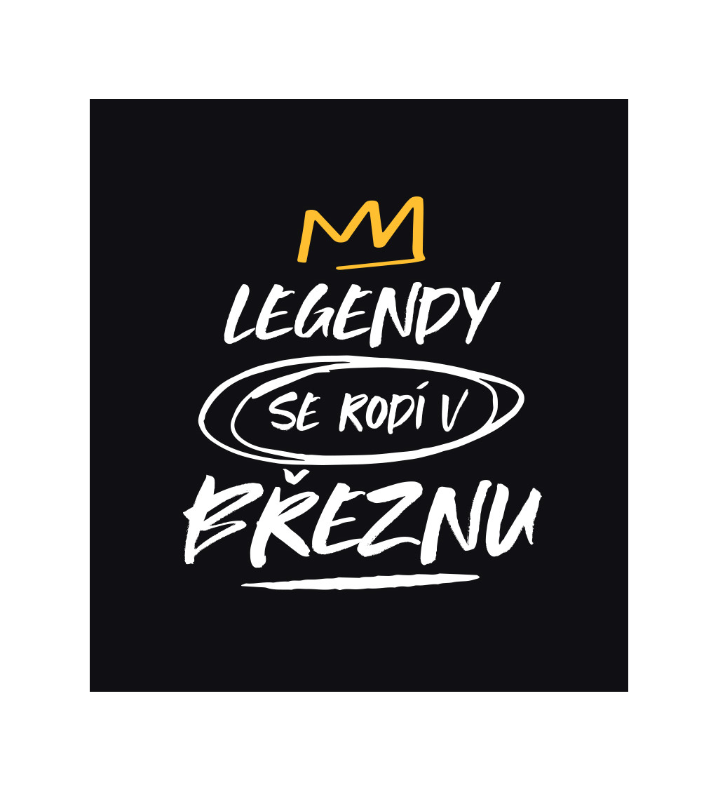 Pánské tričko černé Legendy se rodí v březnu