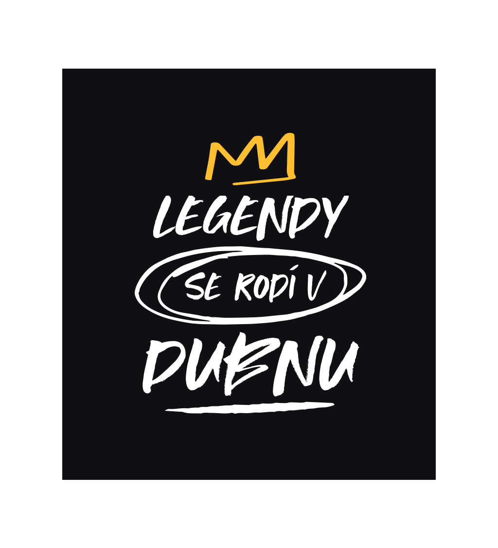 Pánské tričko černé Legendy se rodí v dubnu