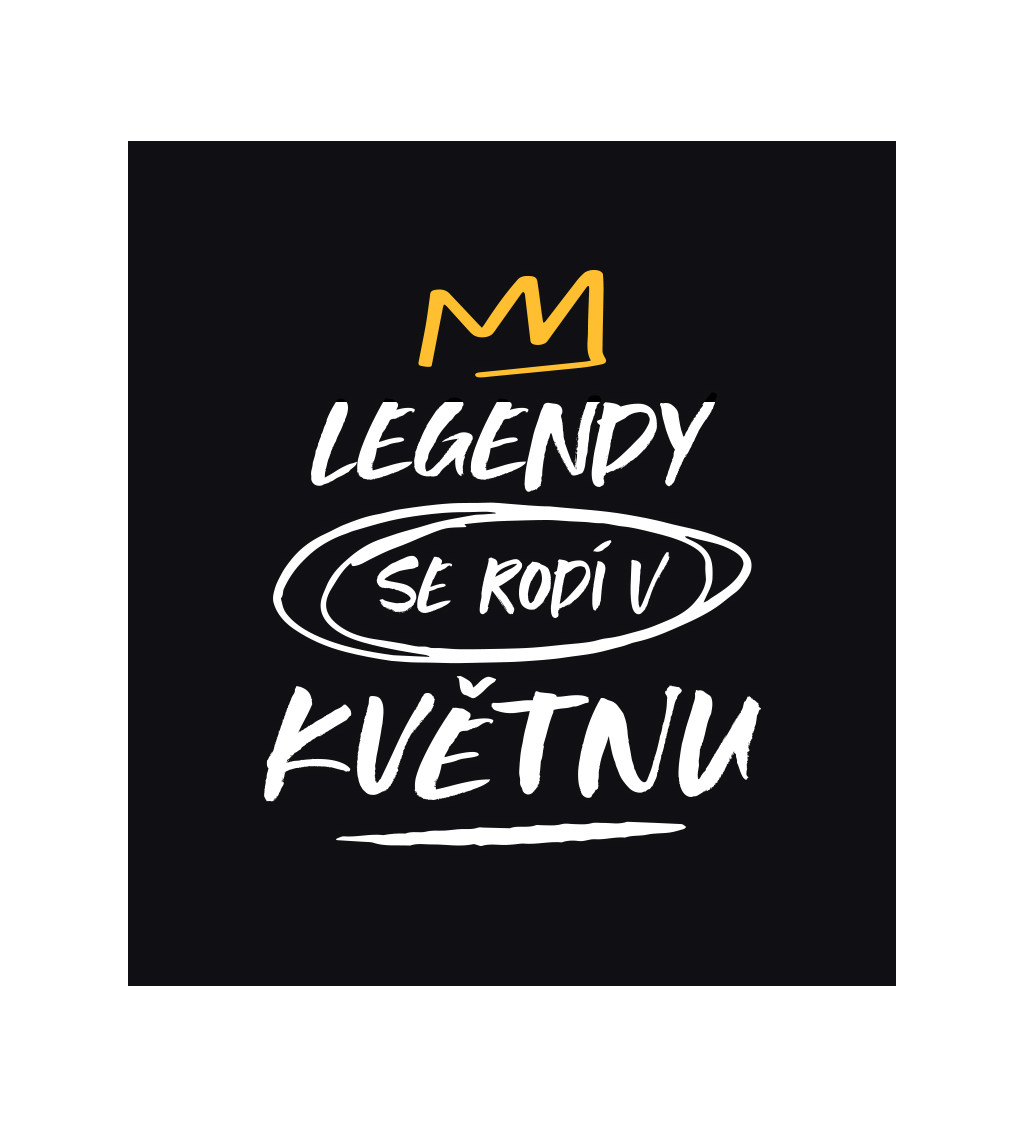 Pánské tričko černé Legendy se rodí v květnu