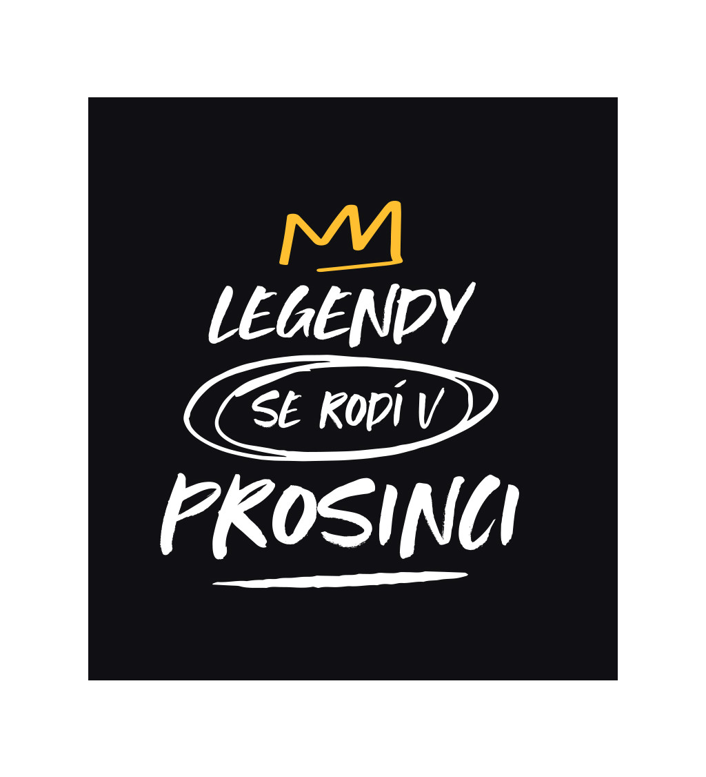 Pánské tričko černé Legendy se rodí v prosinec