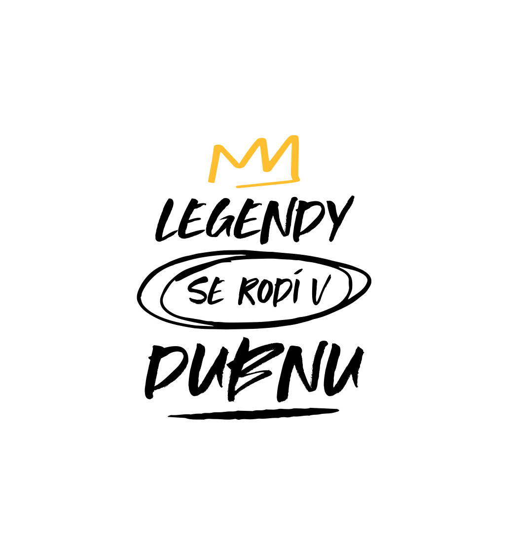 Pánské tričko bílé Legendy se rodí v dubnu