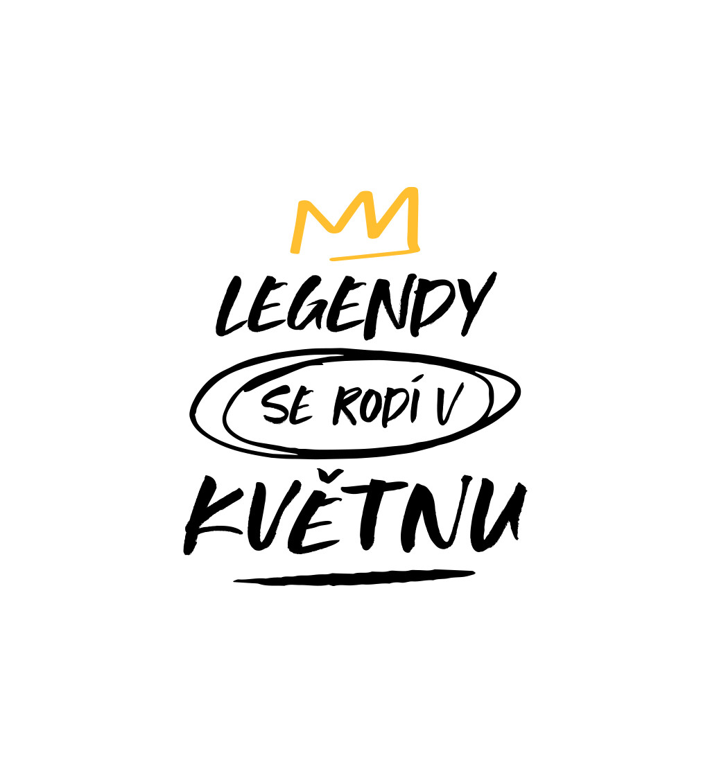 Pánské tričko bílé Legendy se rodí v květnu