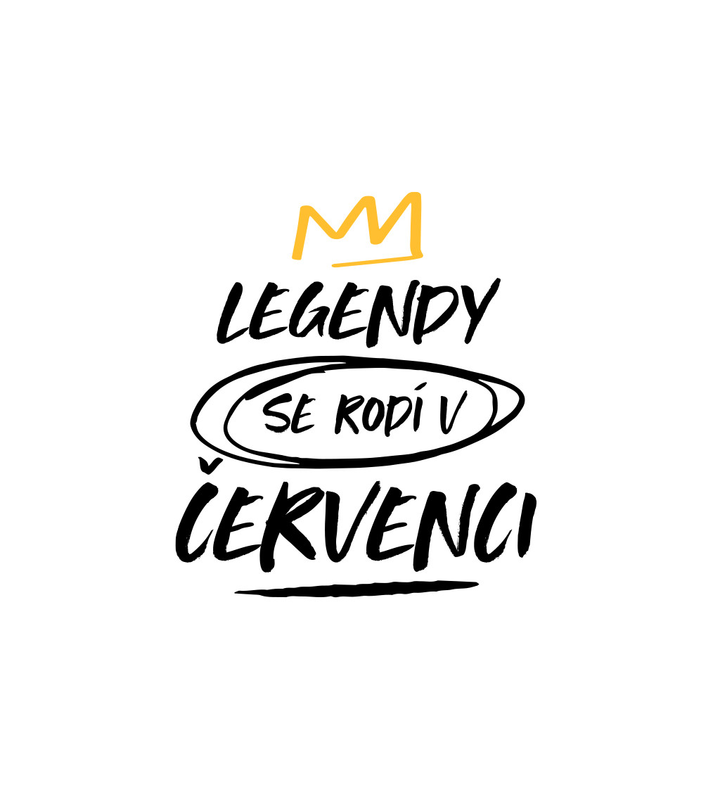 Pánské tričko bílé Legendy se rodí v červenci