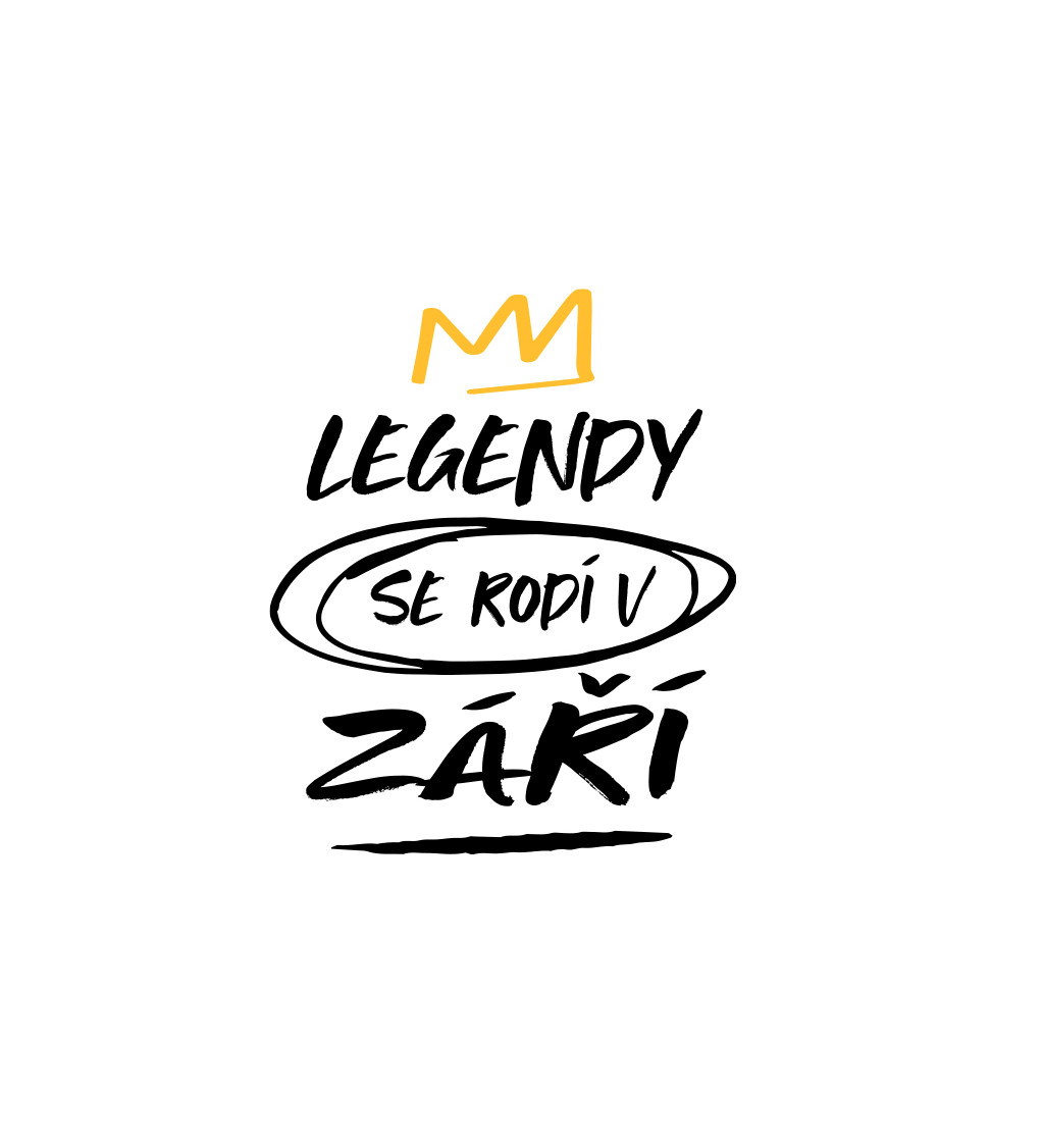 Dámské tričko bílé Legendy se rodí v září