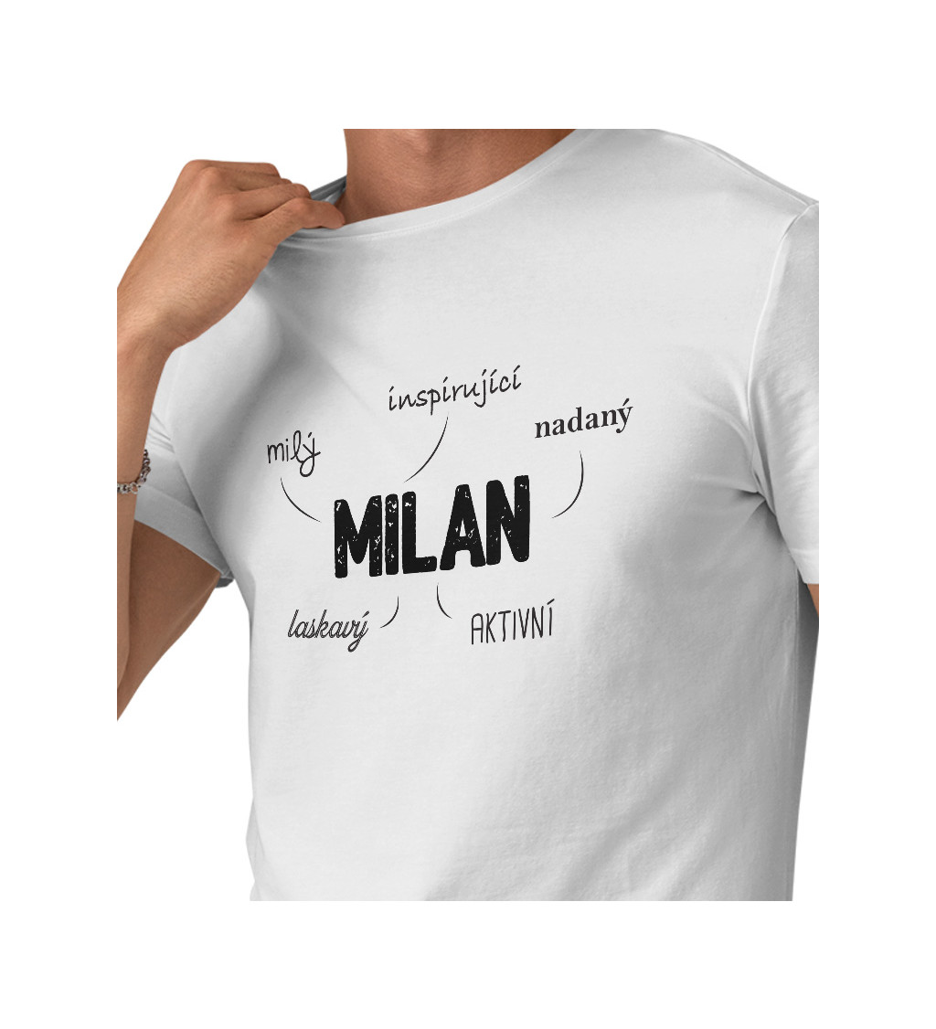 Pánské tričko bílé Milan