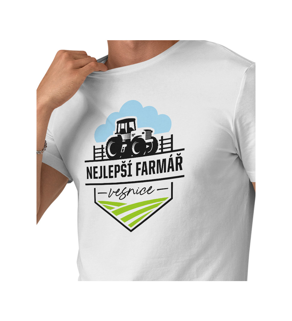 Pánské tričko bílé Nejlepší farmář