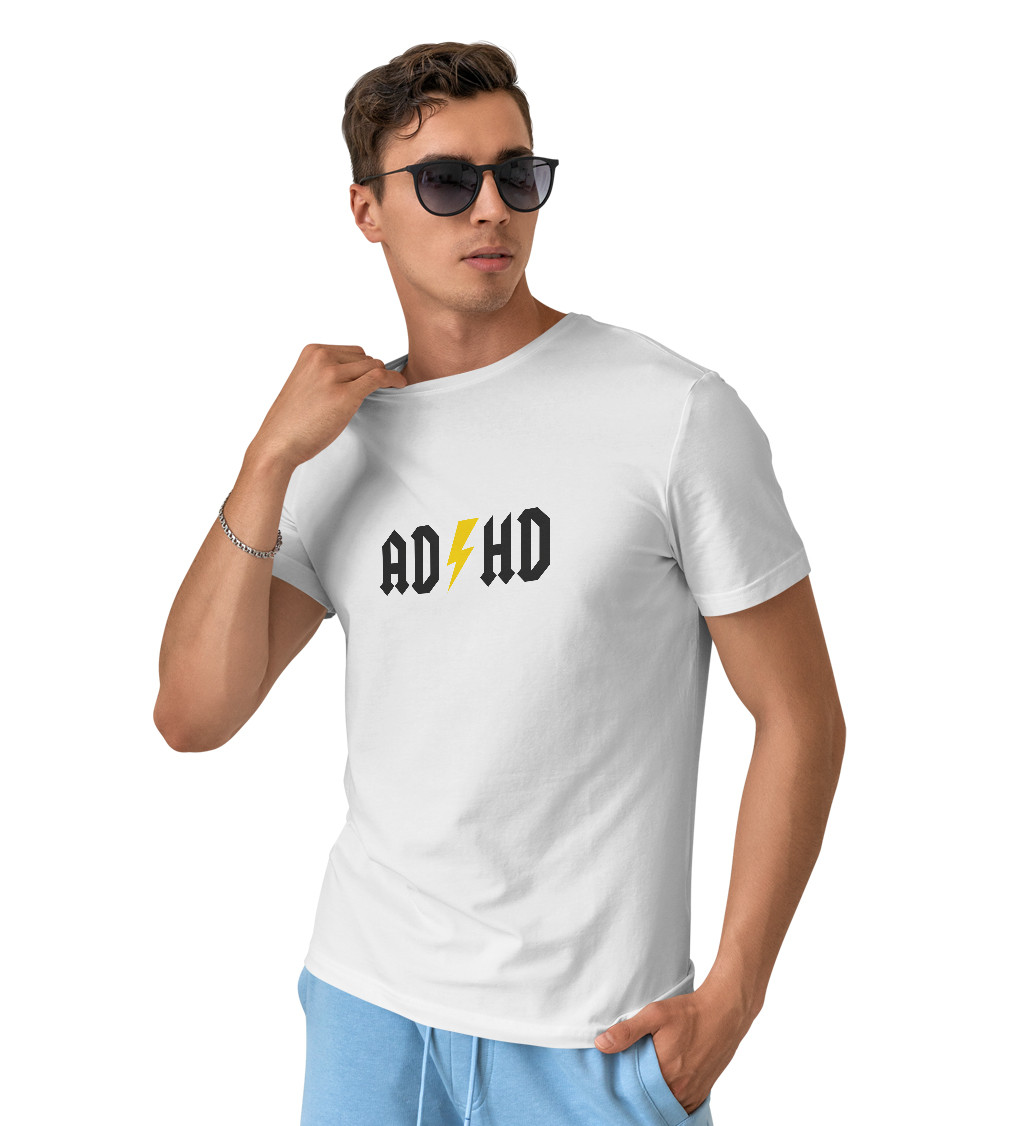 Pánské tričko bílé ADHD