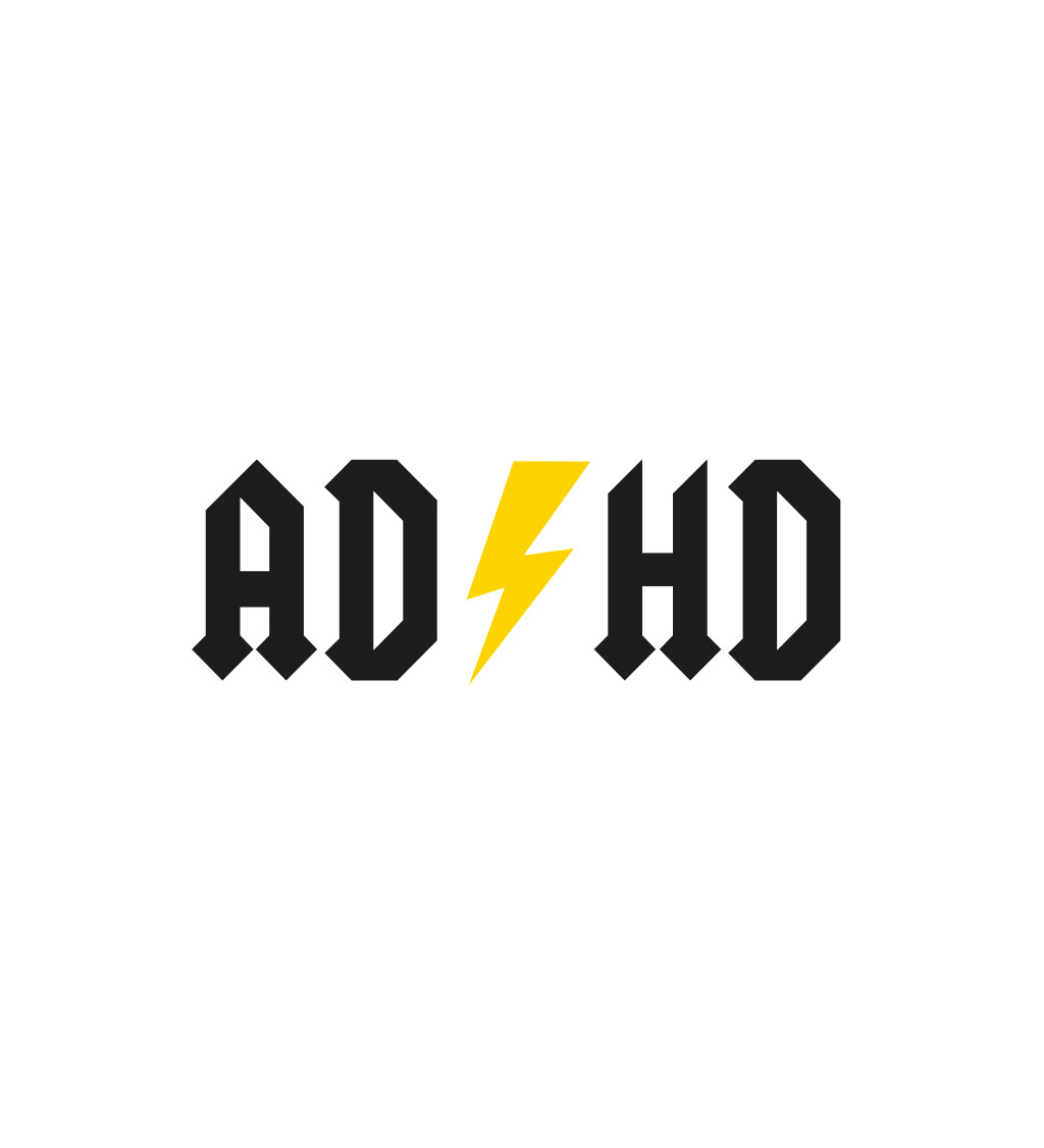 Pánské tričko bílé ADHD