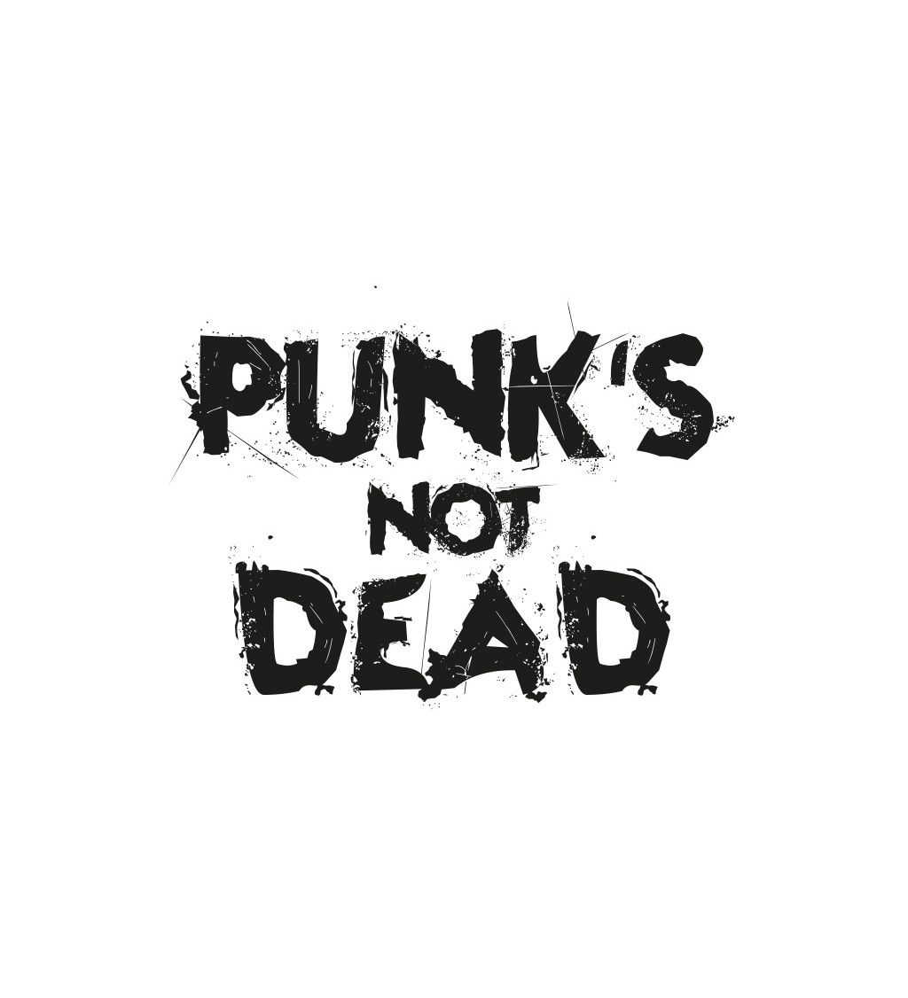Dámské tričko bílé Punks not dead