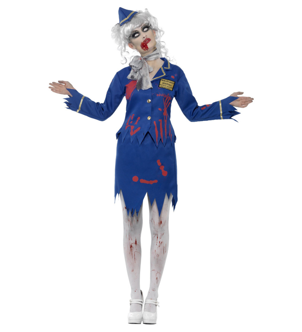 Zombie letuška - kostým dámský