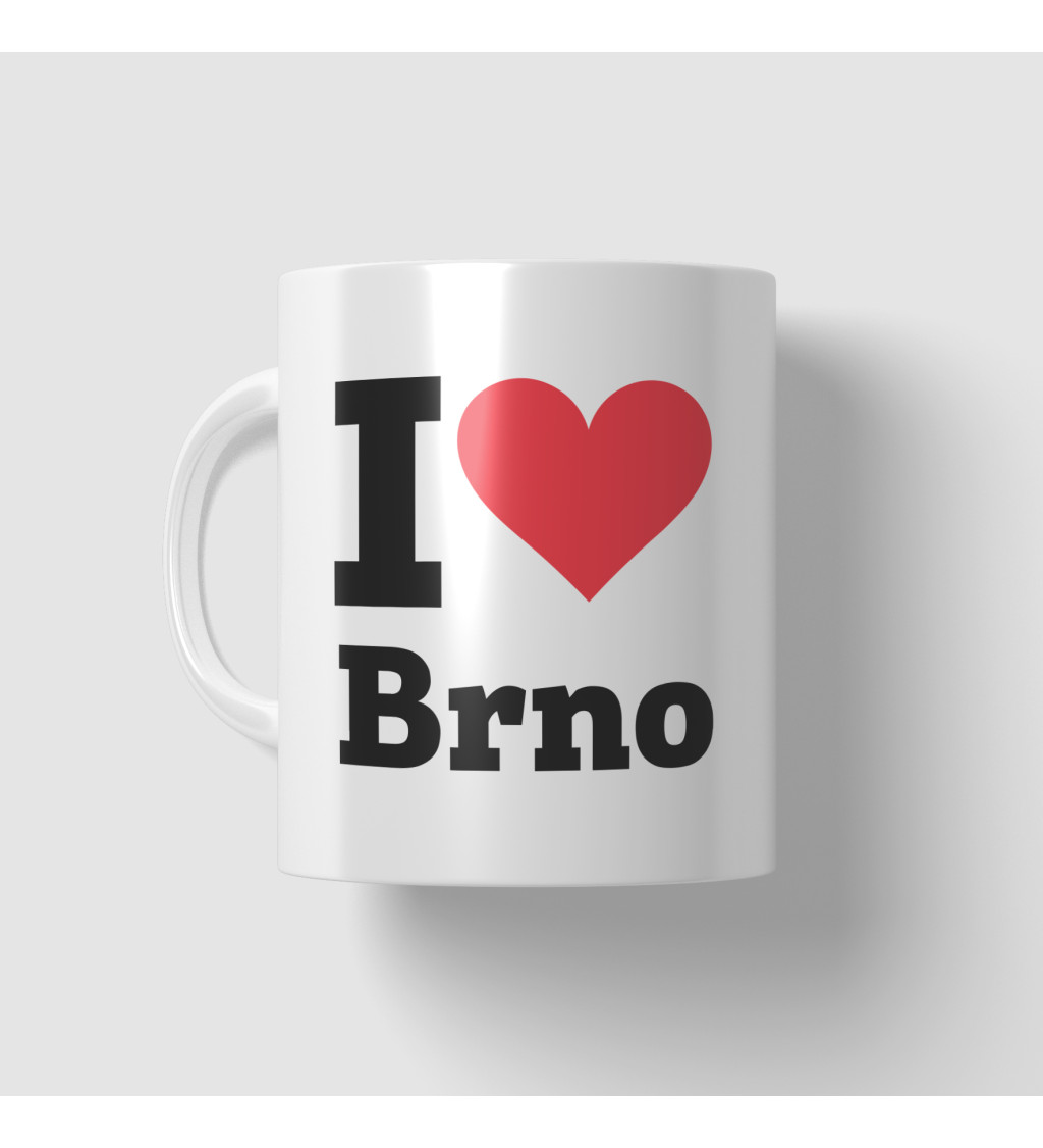 Hrnek s motivem I love Brno