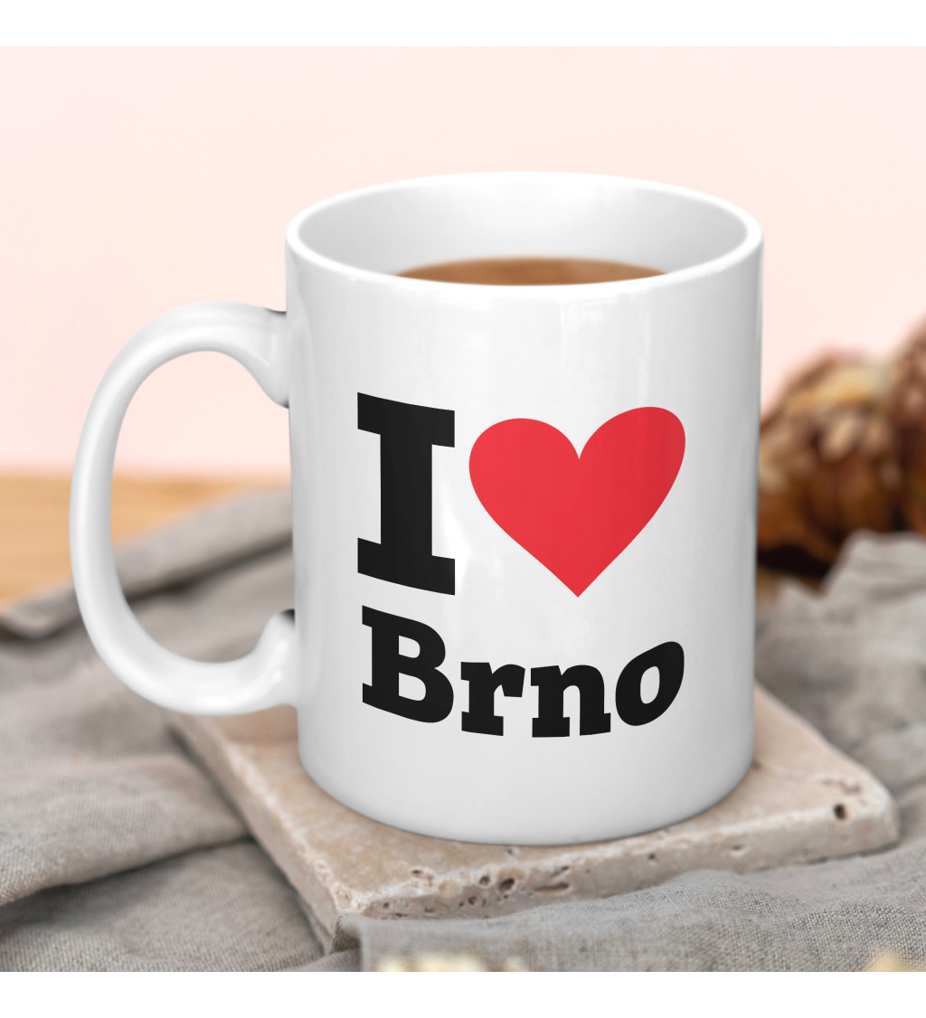 Hrnek s motivem I love Brno