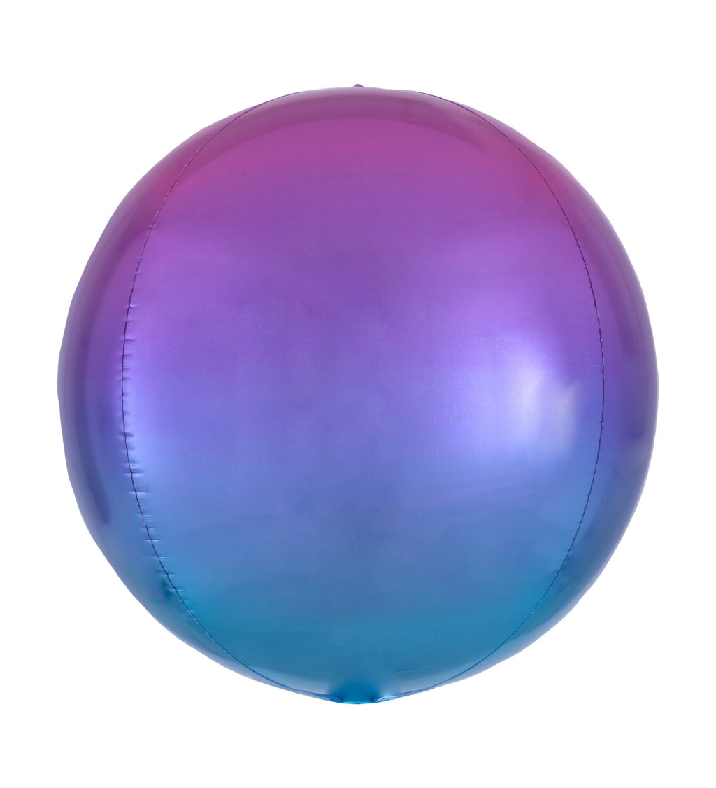 Fóliový balónek ombre - fialovo-modrý