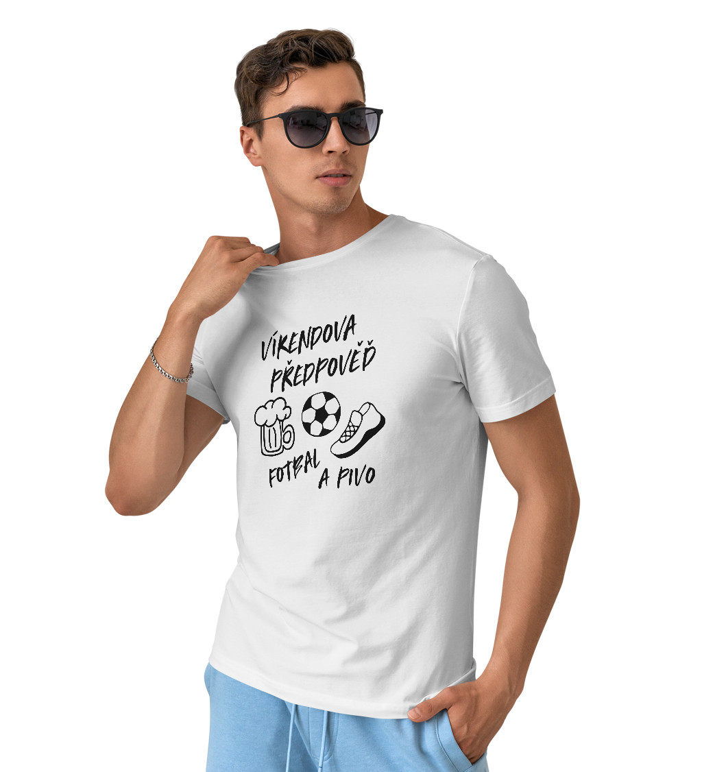 Pánské tričko bílé Víkendová předpověď