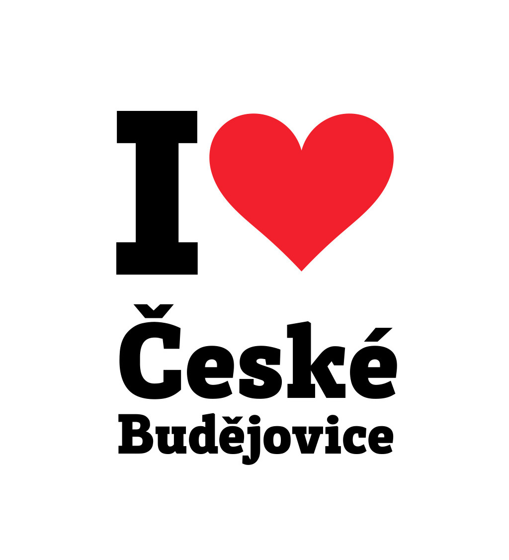 Dámské triko bílé I love České Budějovice