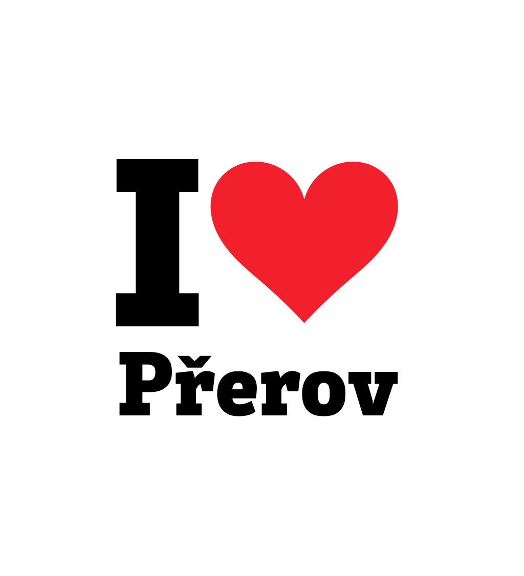 Dámské triko bílé I love Přerov