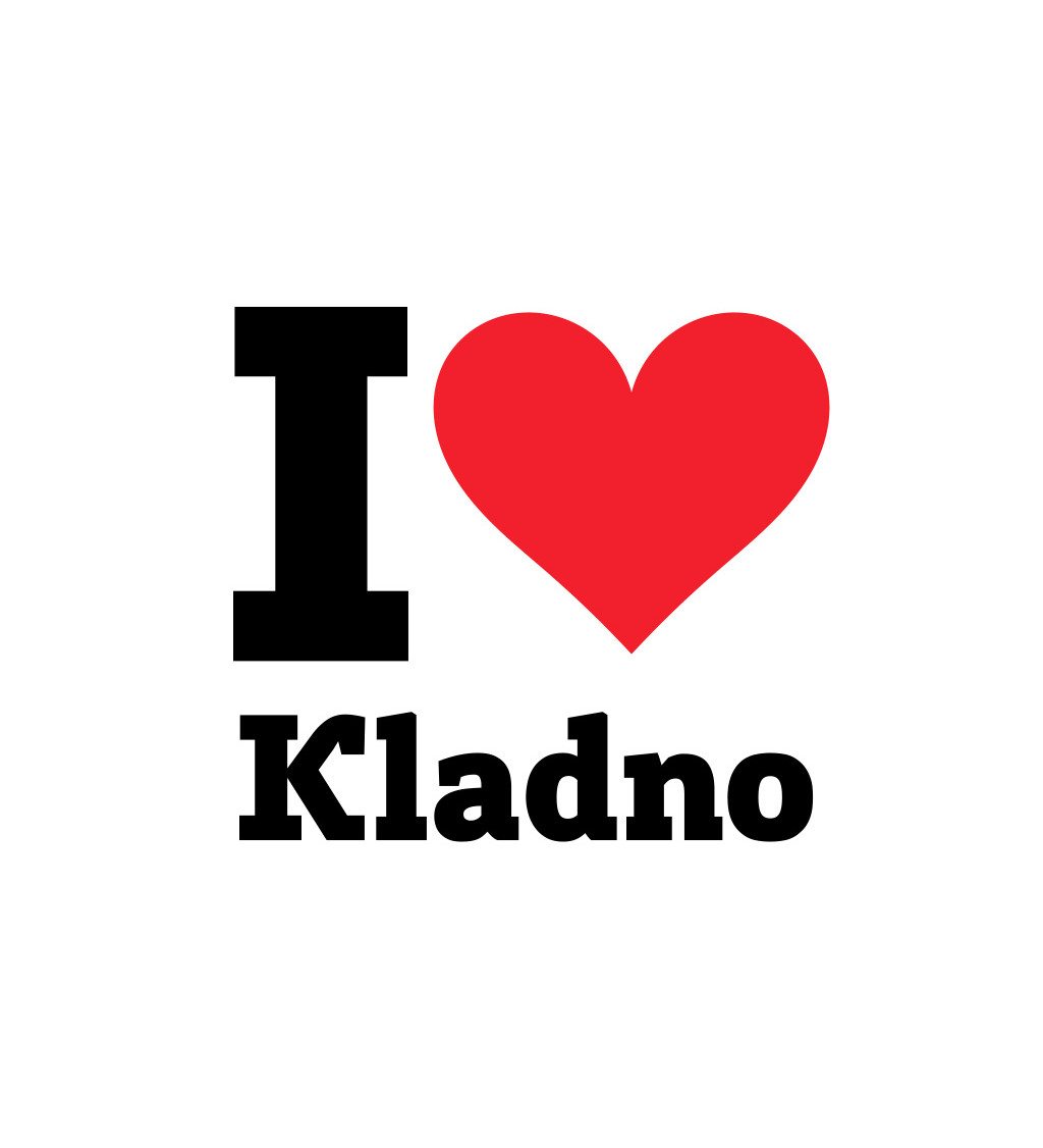 Dámské triko bílé I love Kladno