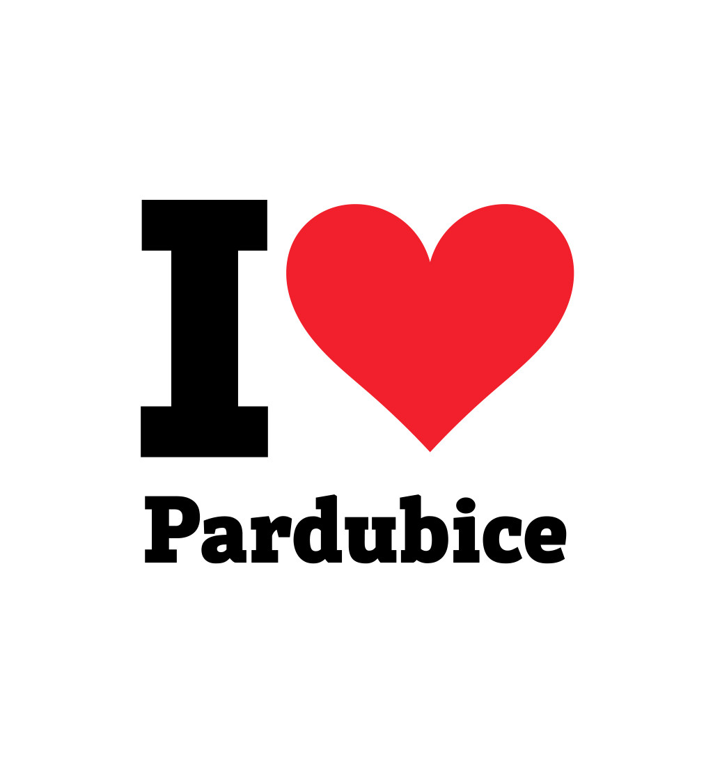 Pánské triko bílé I love Pardubice