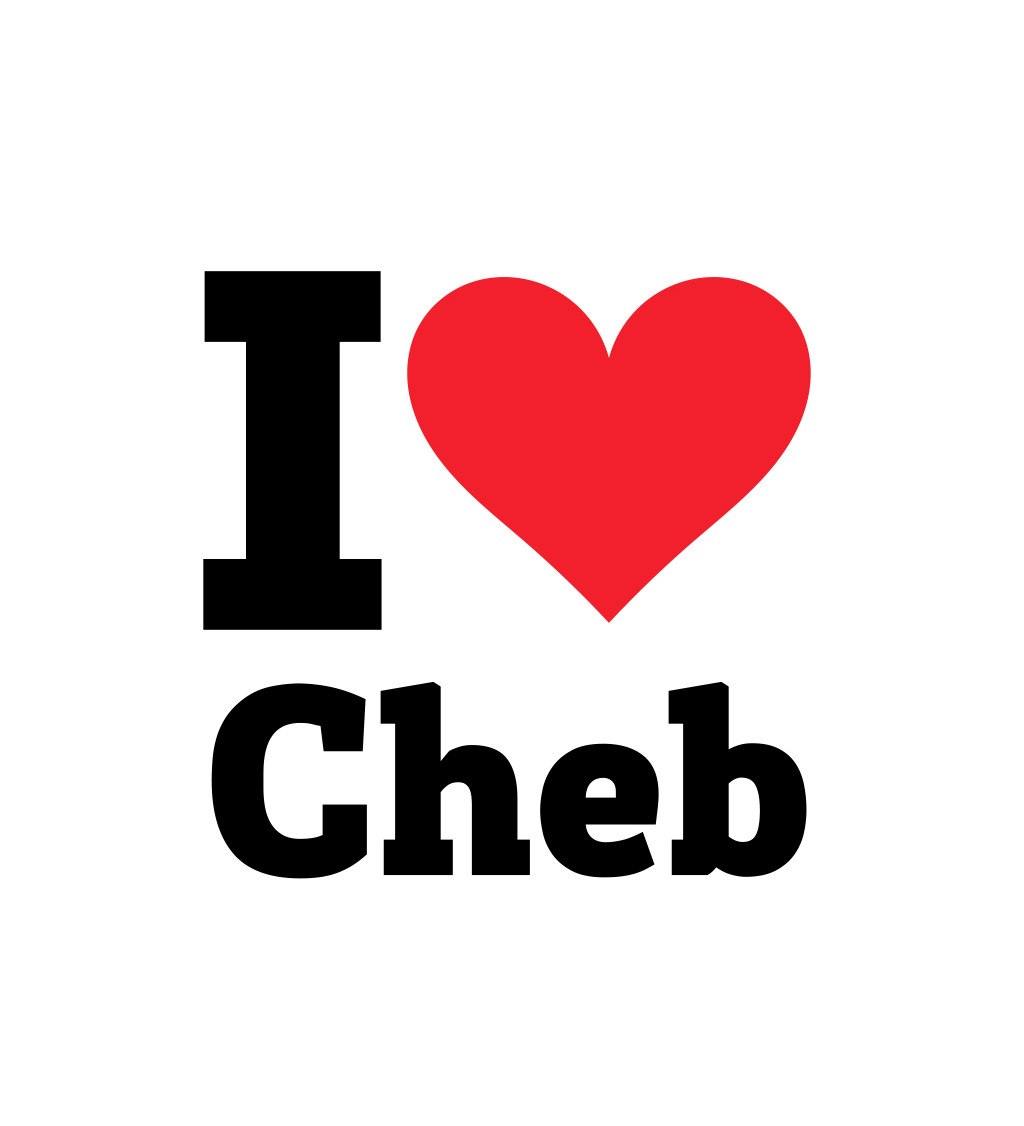 Pánské triko bílé I love Cheb