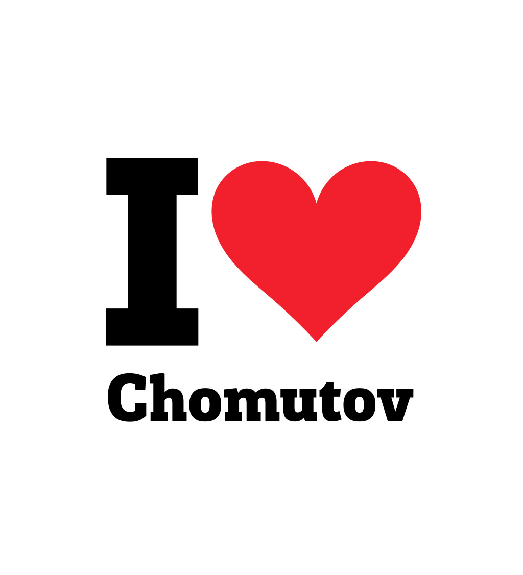 Pánské triko bílé I love Chomutov