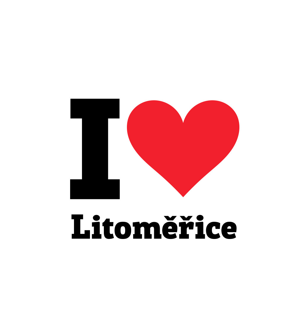 Pánské triko bílé I love Litoměřice