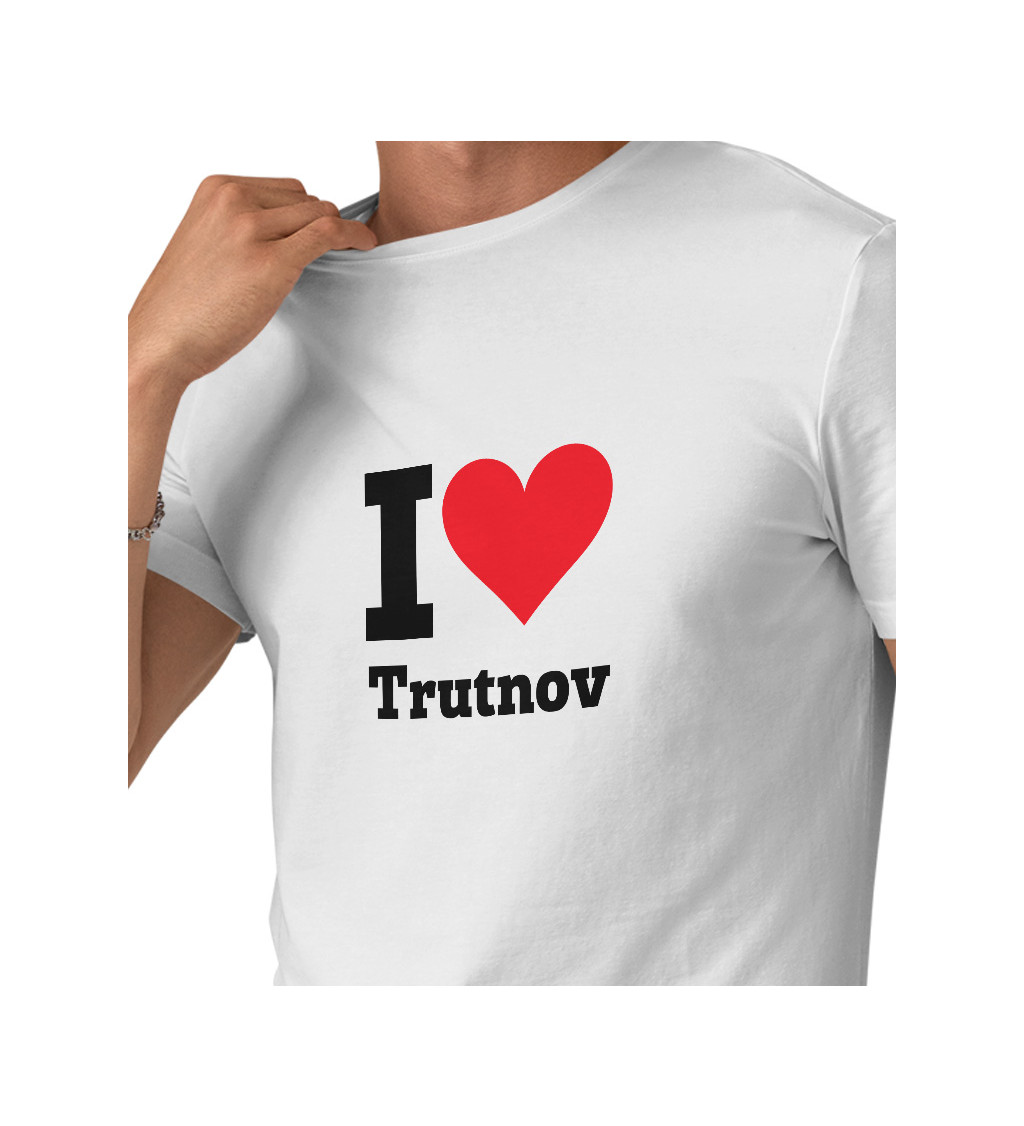 Pánské triko bílé I love Trutnov