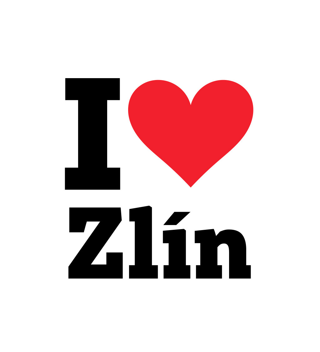 Dámské triko bílé I love Zlín