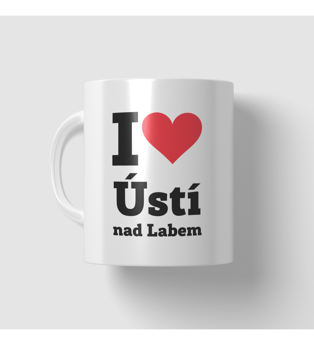 Hrnek s motivem I love Ústí nad Labem