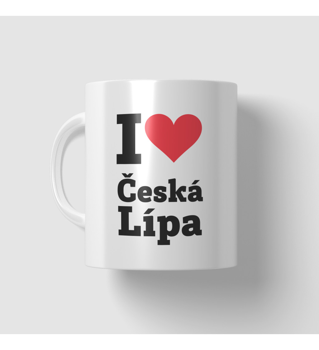 Hrnek s motivem I love Česká Lípa