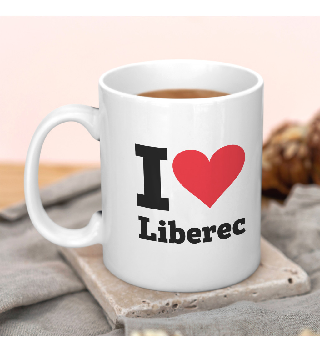 Hrnek s motivem I love Liberec