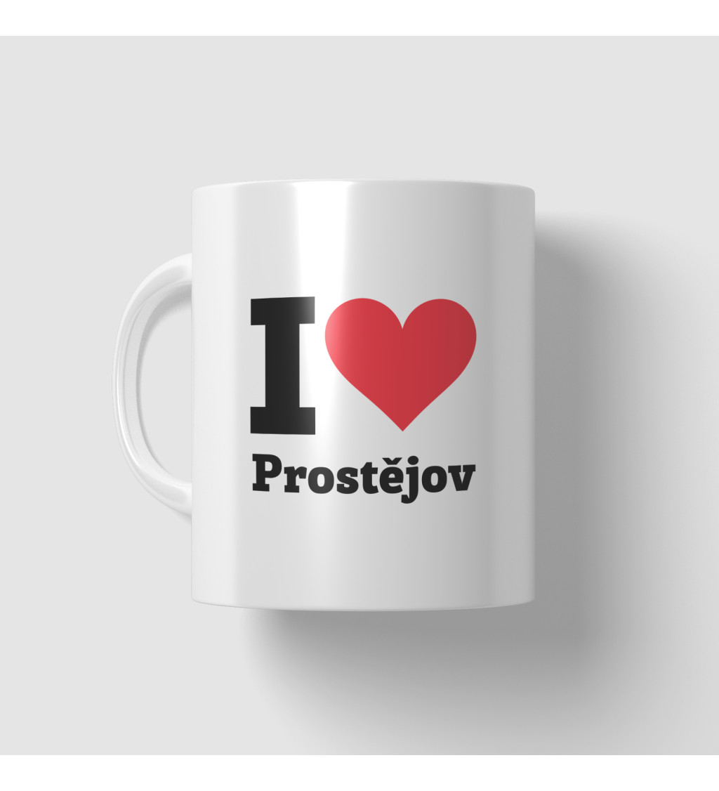 Hrnek s motivem I love Prostějov