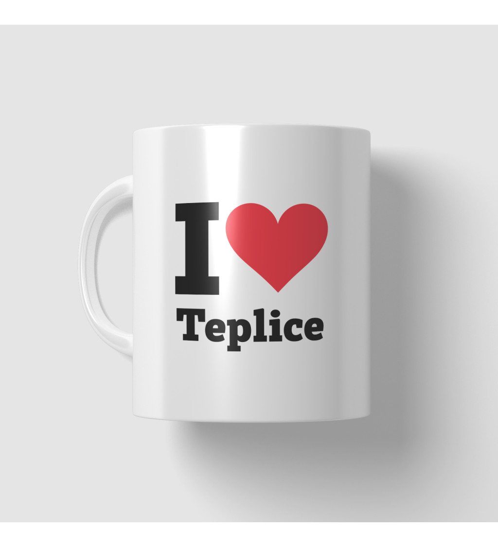 Hrnek s motivem I love Teplice